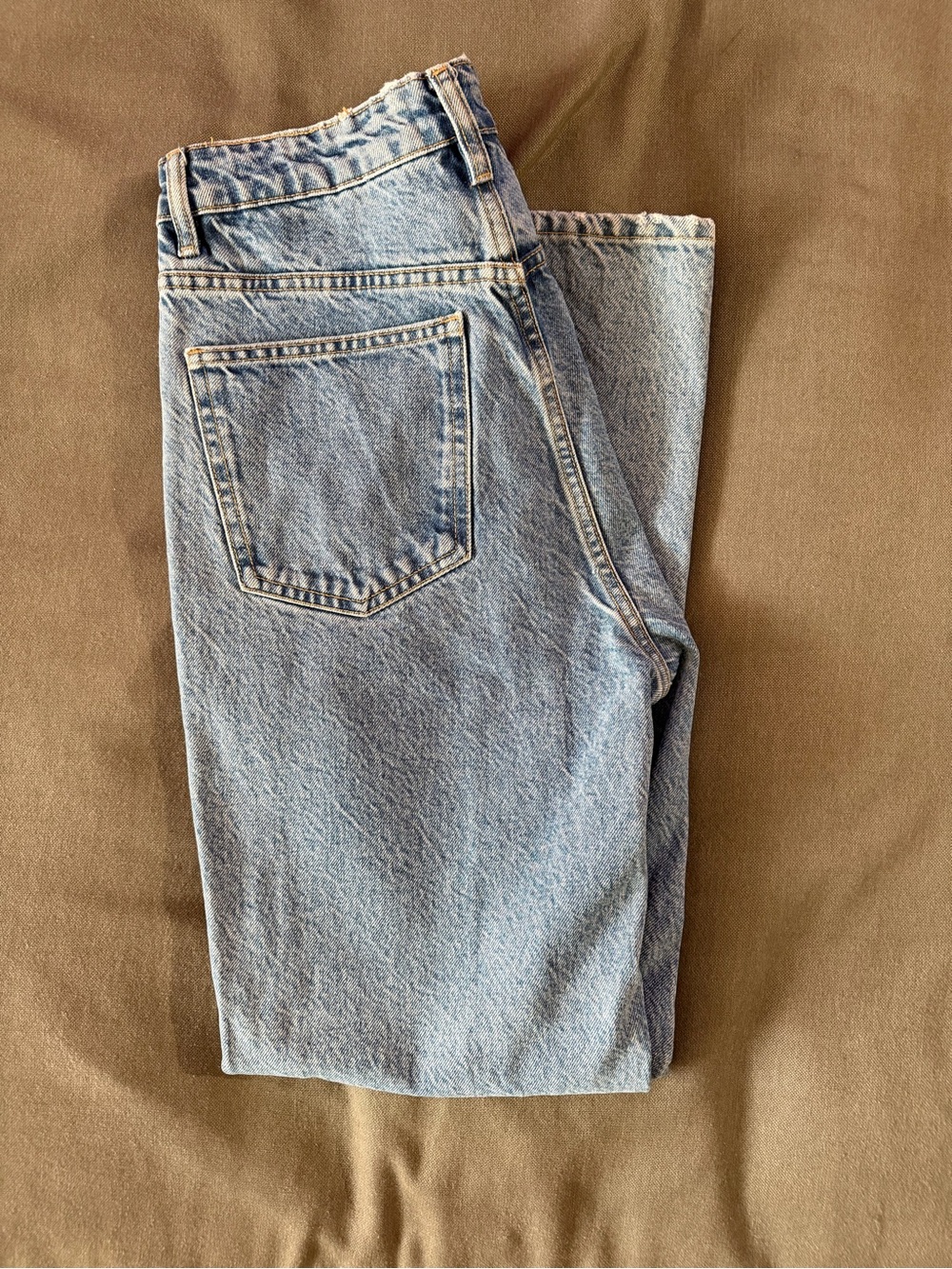 Zara Straight Light Wash Denim Jeans